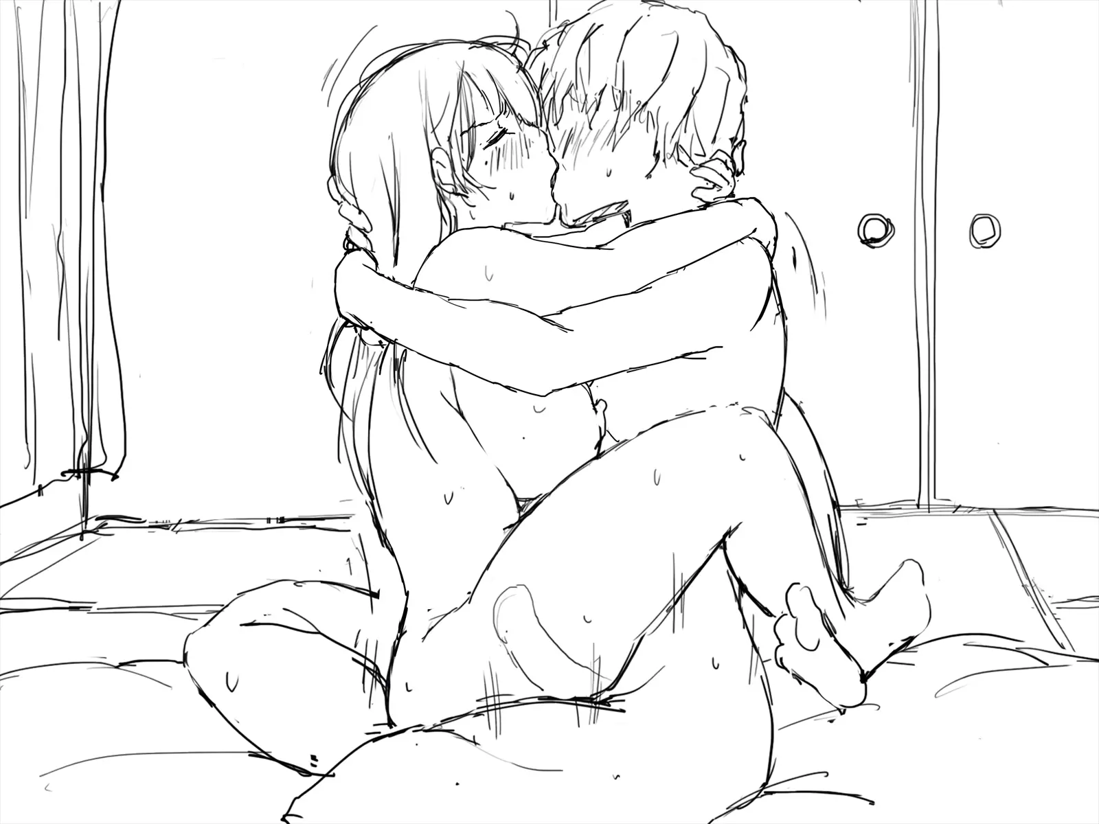 Kanojo Ga Aitsu Ni Sareta Koto_Rough Sketch